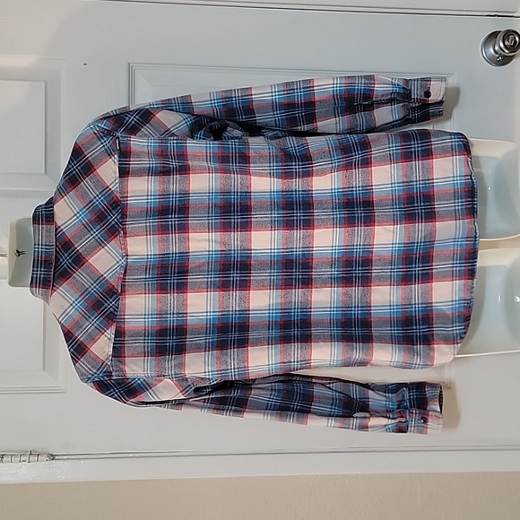 Rip Curl Flannel Shirt Men's Blue Plaid Button Up Surf.Size Large - Picture 5 of 7